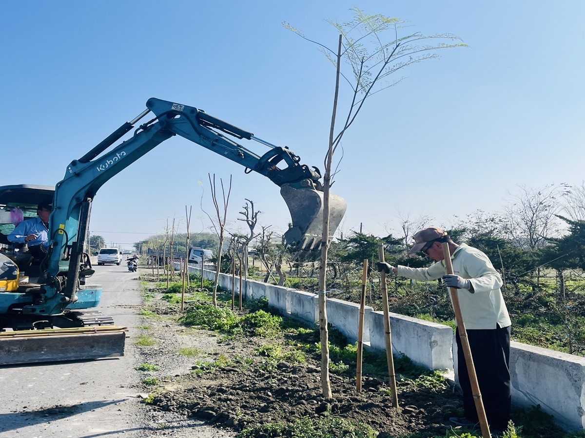 提升城鎮景觀　二林鎮舉辦「藍花楹種樹植福活動」