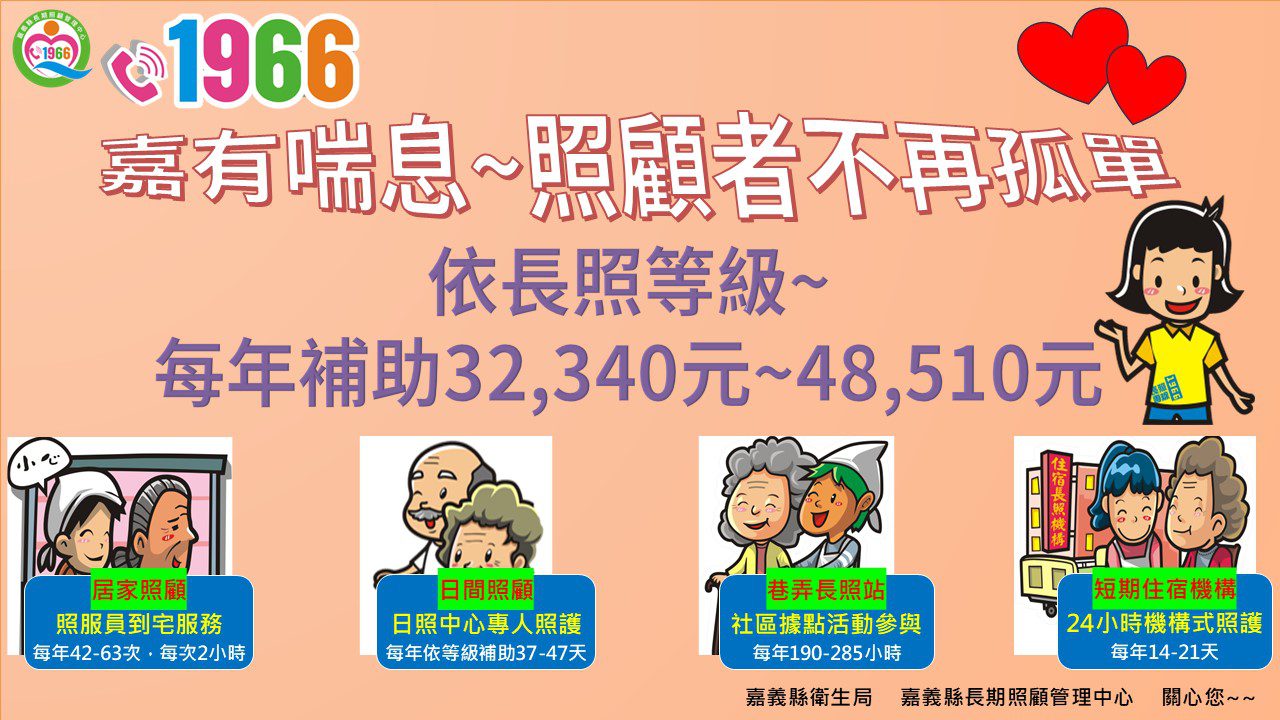 嘉義縣推動長照喘息服務　讓家庭照顧者充電再出發